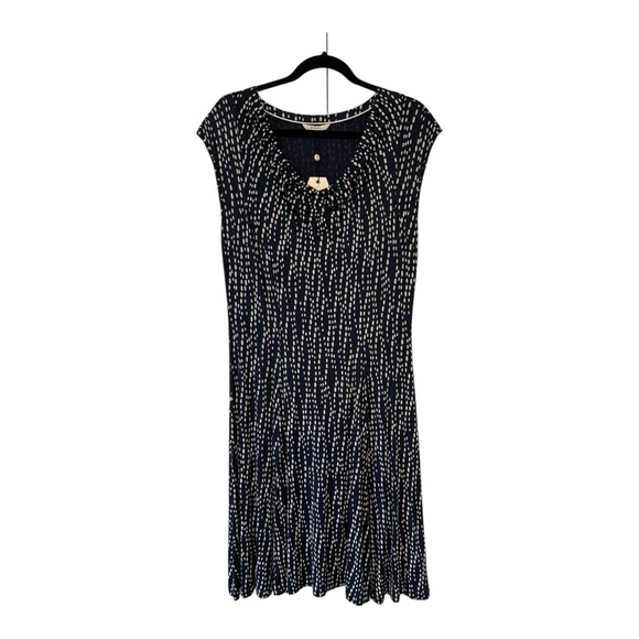 Sandwich | Fit and Flare Navy Dress With Dot Pattern - Size XL - Picture 2 of 14